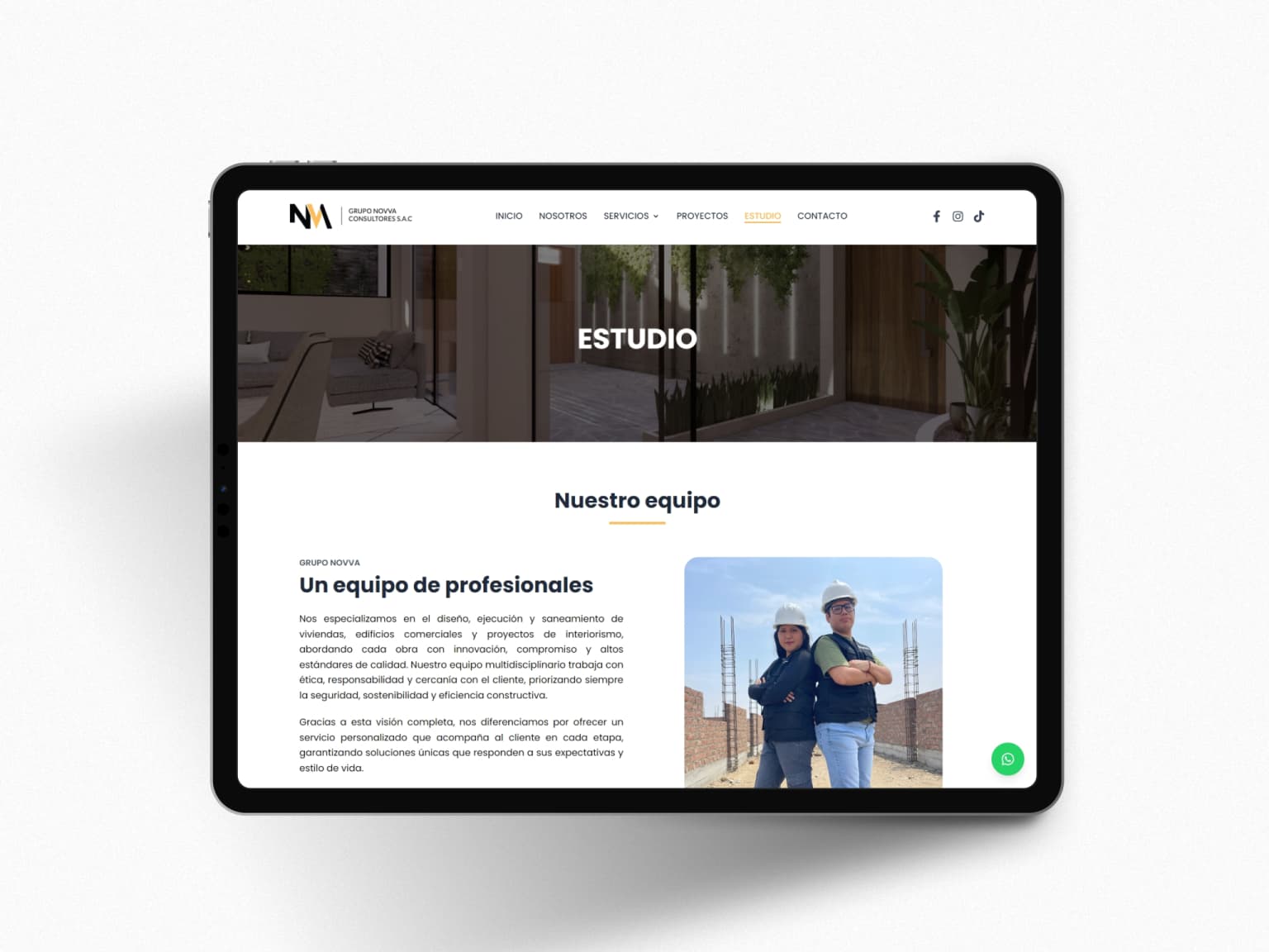Diseño visual de Grupo Novva Consultores - Vista 3