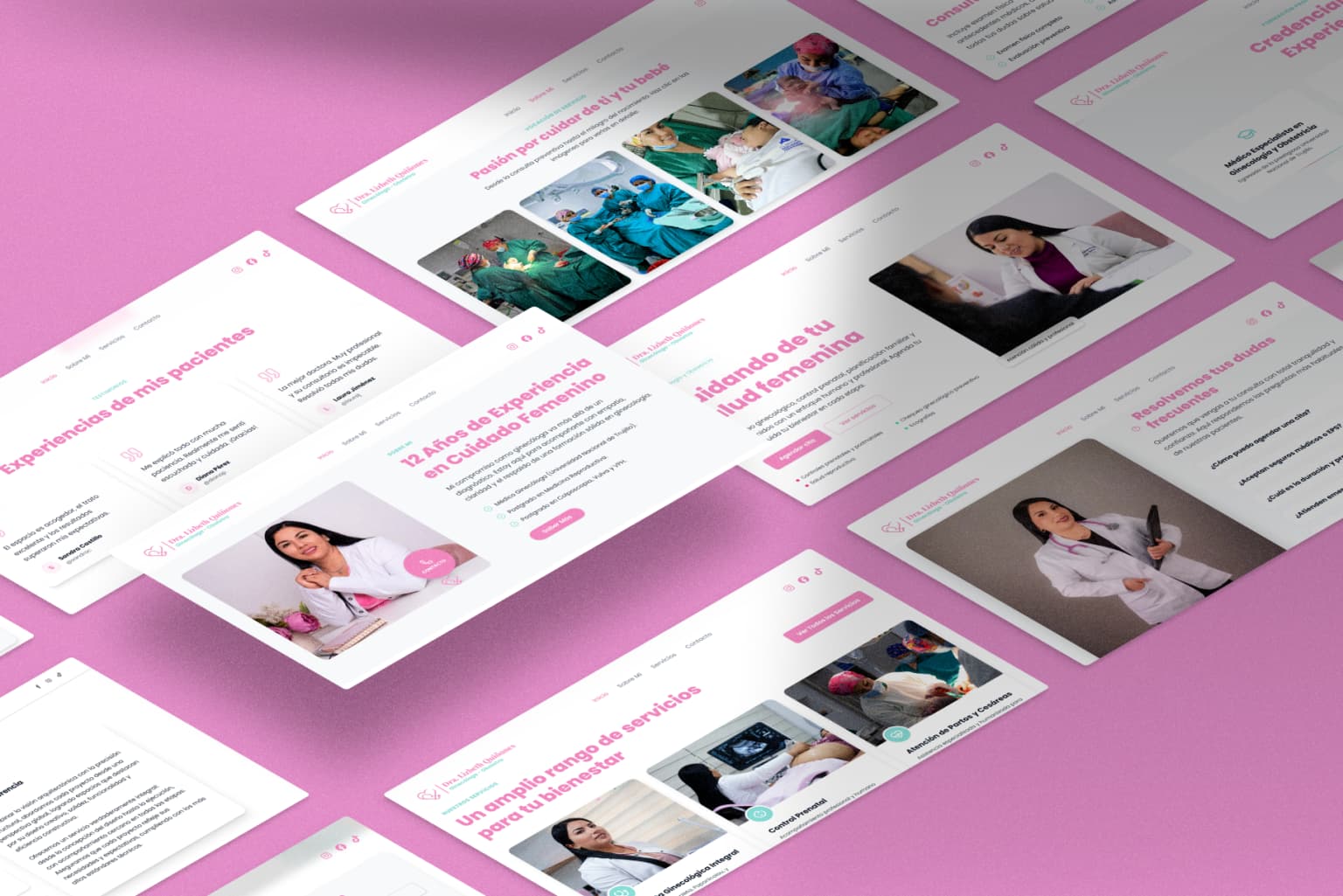 Diseño visual de Dra. Lizbeth Ginecóloga - Vista 1