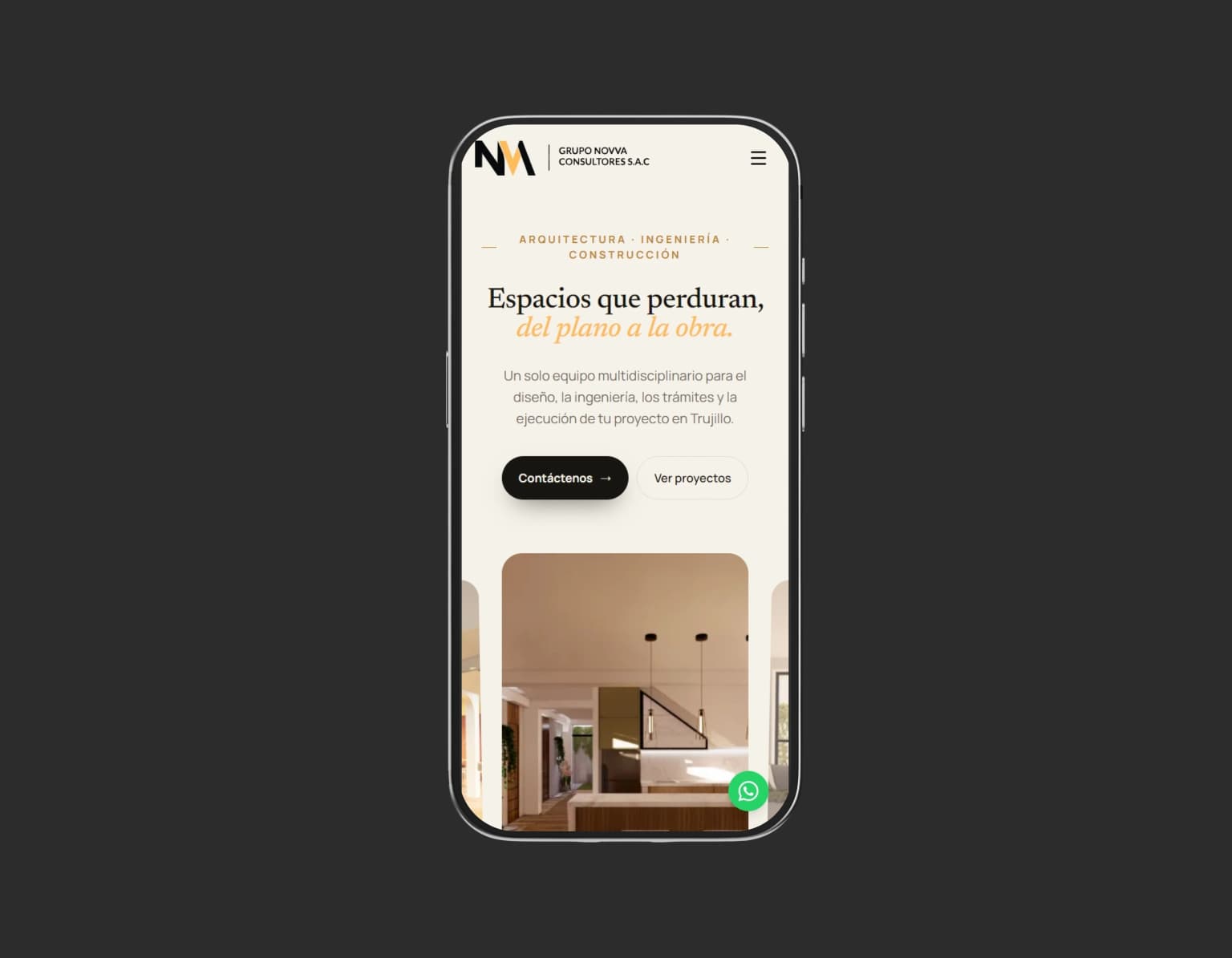 Diseño visual de Grupo Novva Consultores - Vista 2