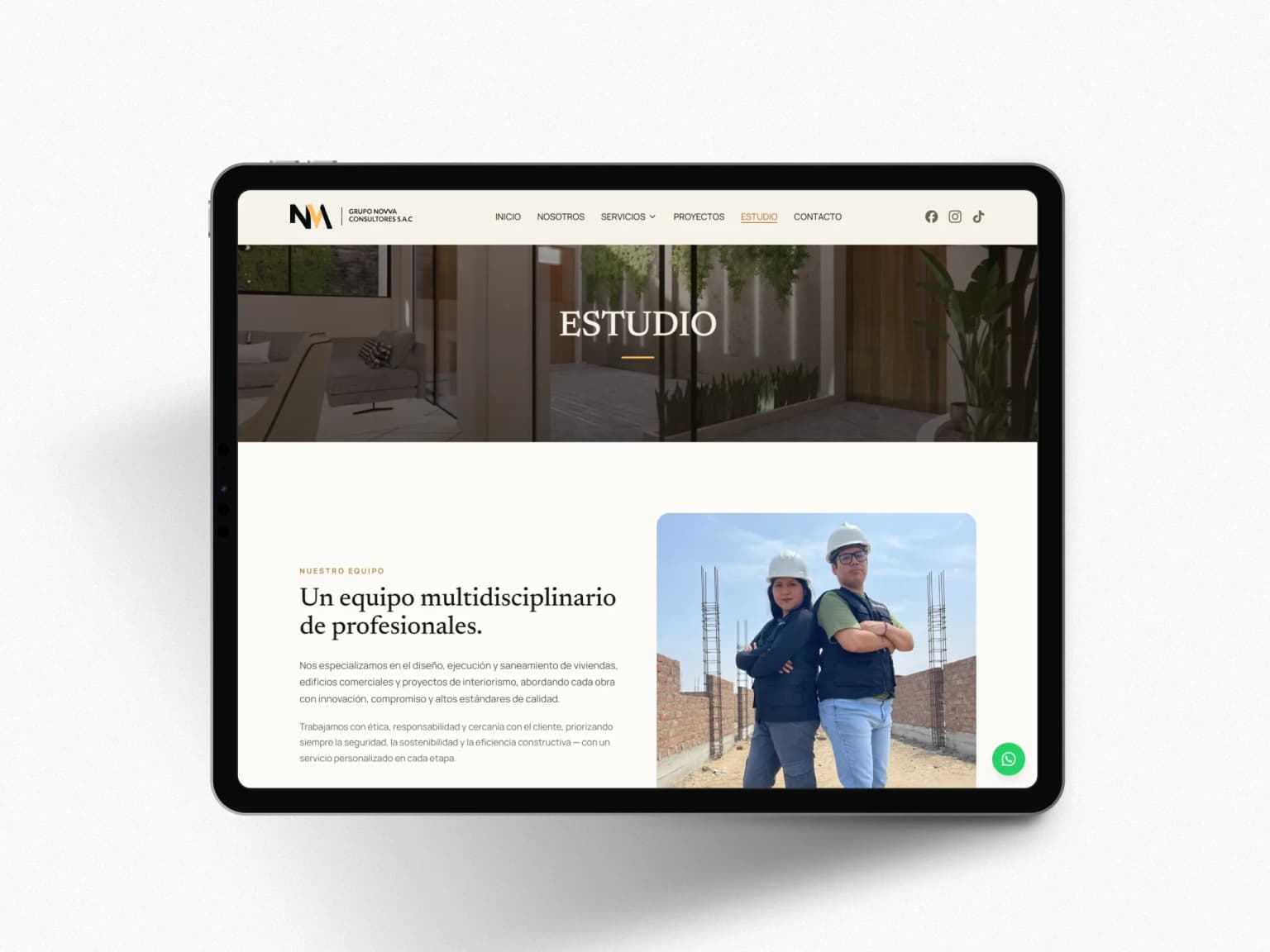Diseño visual de Grupo Novva Consultores - Vista 3