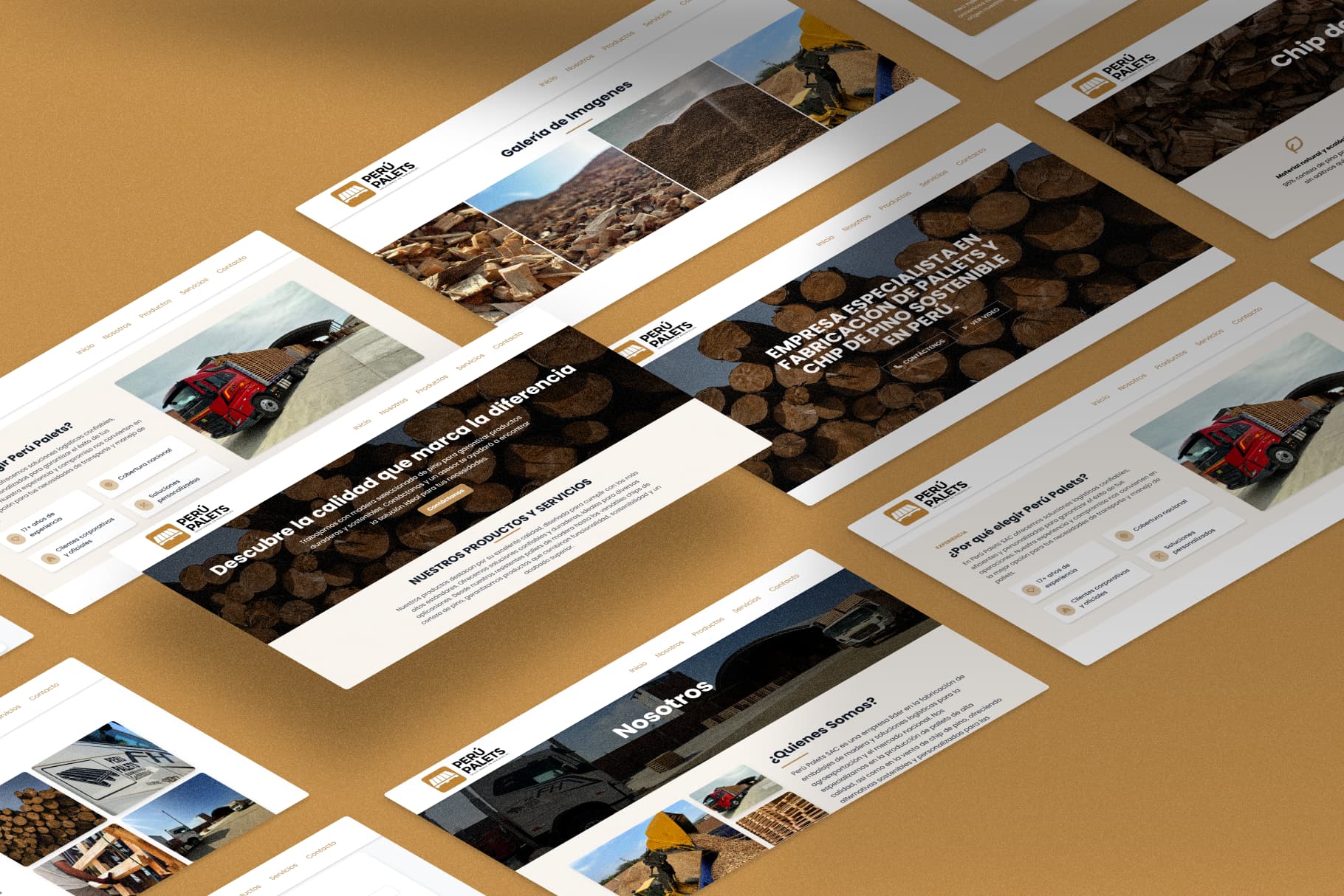 Diseño visual de Peru Palets - Vista 1